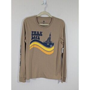 Nwt Walt Disney World Park Life Castle Womens Long Sleeve Tan Shirt Sz S
